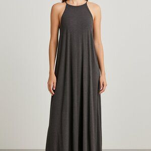 Olive‎ + Oak Gray Striped Maxi Dress